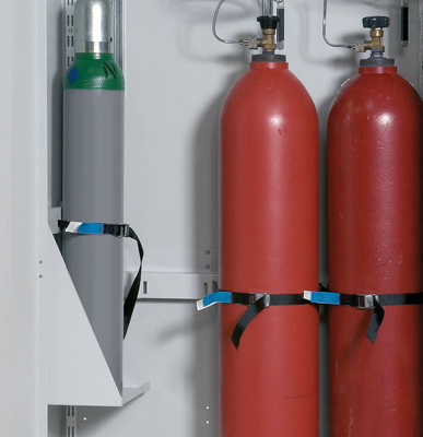 Tartozék nagynyomsú gázpalack tároló szekrényhez (minden modellhez): kiegészítő palack-tartó, állítható magasság