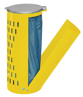 Kompakt hulladékgyüjtő csapóajtóval, színe: sárga, MxMéxSz: 850x440x380 mm