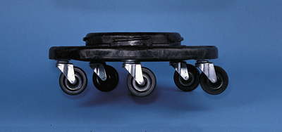 Standard-görgős-alváz kerek hulladékgyüjtő-tartályhoz, színe: fekete, a 824101-104-es termékekhez