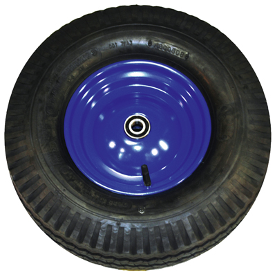 Kiegészítő elemek talicskához: Long-Life-kerék, acél-felni színe: kék, 6PR Block-profil