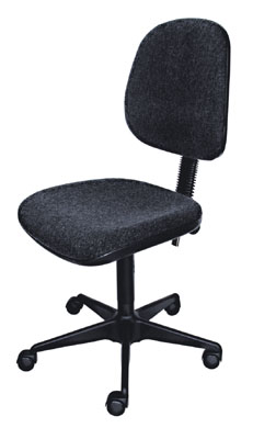 Munkahelyi szék, ESD, Lábkereszt anyaga: acél műanyag bevonattal, Ülőke: szövet/nagy háttámla, Magassága: 420-580 mm, alul: görgők