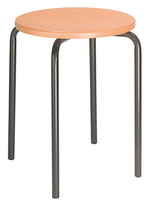 Munkahelyi zsámoly, ülőke M: 500 mm, fekete acél-váz, ülő-felület anyaga: rétegelt bükk-fa