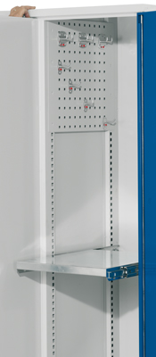 Tartozék középső-fal nélküli nagy terhelhetőségű szekrényhez: fiók felosztó-készlet, horganyzott, SzxM: 1000x175 mm méretű fiókhoz