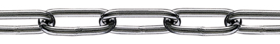 Lezáró-lánc, anyaga: nemesacél, stabil kivitel, átmérő: 5 mm, megosztás: 36 mm