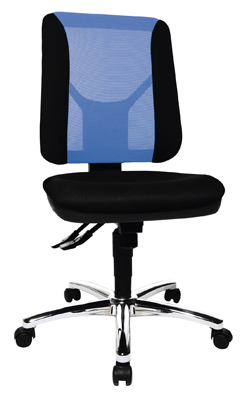 Irodai forgószék Artwork20SY, ülőke SzxMéxM: 500x480x410-530 mm, támla M: 520 mm, szinkron-mechanikájú, kagyló-ülés, színe: kék