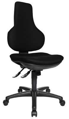 Irodai forgószék Artwork, ülőke SzxMéxM: 450x450x420-550 mm, támla M: 600 mm, szinkron-mechanikájú, szalag-hevederes ülés, huzat színe: fekete