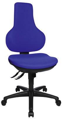 Irodai forgószék Artwork, ülőke SzxMéxM: 450x450x420-550 mm, támla M: 600 mm, szinkron-mechanikájú, szalag-hevederes ülés, huzat színe: kék