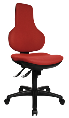 Irodai forgószék Artwork, ülőke SzxMéxM: 450x450x420-550 mm, támla M: 600 mm, szinkron-mechanikájú, szalag-hevederes ülés, huzat színe: piros