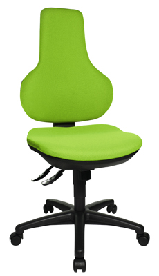 Irodai forgószék Artwork, ülőke SzxMéxM: 450x450x420-550 mm, támla M: 600 mm, szinkron-mechanikájú, szalag-hevederes ülés, huzat színe: zöld
