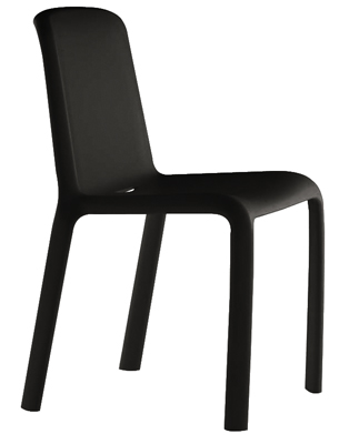 Egymásba rakható szék, anyaga: műanyag, ülőke SzxMéxM: 470x450x480 mm, össz.M: 810 mm, színe: fekete, 4 db/csomag