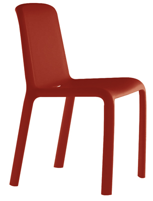 Egymásba rakható szék, anyaga: műanyag, ülőke SzxMéxM: 470x450x480 mm, össz.M: 810 mm, színe: piros, 4 db/csomag