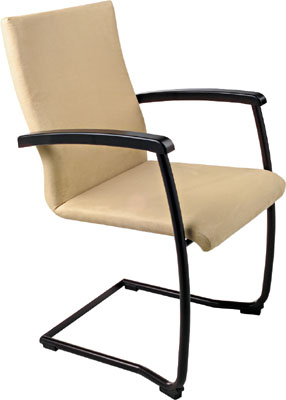 Vendég-szék, egymásba rakható, állvány színe: fekete, kartámla: bükk, színe: fekete, kárpit: bézs szövet