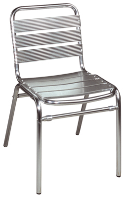 Vendéglői-szék, Sz x Mé x M: 430x600x780 mm, Anyaga: alumínium, ülőke magasság: 450 mm, egymásra rakható, háttámla nélkül, 4 db/csomag