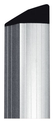 Tartozék vitrin-táblához: ovális oszlop-garnitúra, H: 2600 mm, lebetonozáshoz, ár páranként értendő