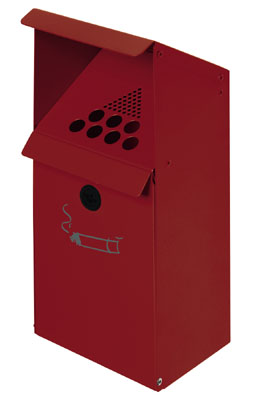 Fali hamutartó, szé x mé x ma: 180x150x410 mm, 3,7 literes űrtartalommal, védőtetővel, acéllemez porszórással festve piros