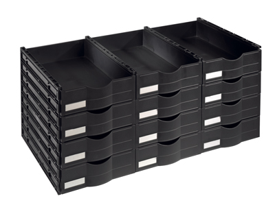 Fiókos-blokk redőnyös szekrényhez, 16 db fiókkal, 1200 mm-es szekrény szélességhez