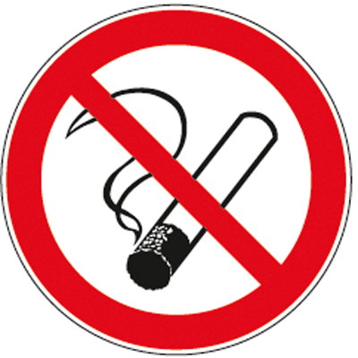 Tiltó tábla,"Tilos a dohányzás", Fólia, Átmérő 100mm
