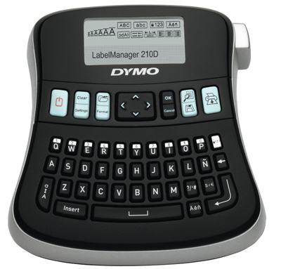 LabelManager feliratozógép 210D, címkenyomtató, 6, 9 és 12 mm-es QWERTZ-billentyűzet, 6-betű méret, 7-féle írás stílus, aláhúzás, 1 írásmód, 9 memóriahely
