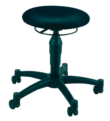 Irodai zsámoly mozgó ülőkével, O X M: 360x420-550 mm, állítható magasság, Színe: antracit