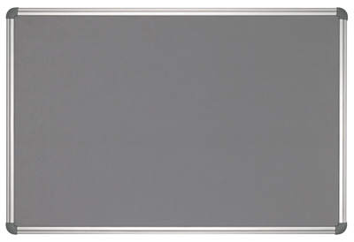 Pinnboard-tábla, szürke textil felület, SzxM: 1500x1000 mm, alumínium-keret, mellékelve: szerelő anyag a rögzítéshez