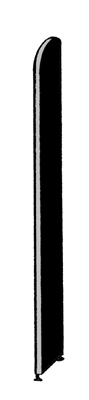 Tartozék dugaszolható irodai polc-rendszerhez: záró oldal, MéxM: 325x2600, színe: fehér, hát-fal nélküli polc-rendszerhez