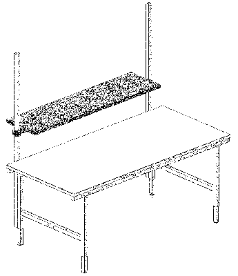 Asztal-bővítmény, rakodó-polc, fa, SzxMé: 1600x400 mm