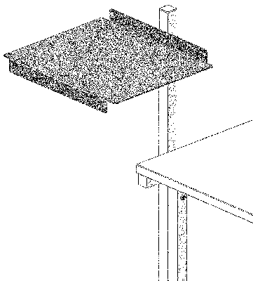 Asztal bővítő-elem, univerzális lerakó, terhelhetőség: 25 kg, SzxMéxM: 440x520x90 mm